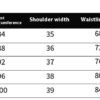 LuckeLadybug size chart table showing S M L XL 2XL chest shoulder waistline and clothes length for waist slimming A-line dress