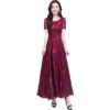 Navy Summer Maxi Dress For Women 4 Navy Summer Maxi Dress For Women Elegant burgundy floral maxi dress for women with short sleeves and flowing skirt