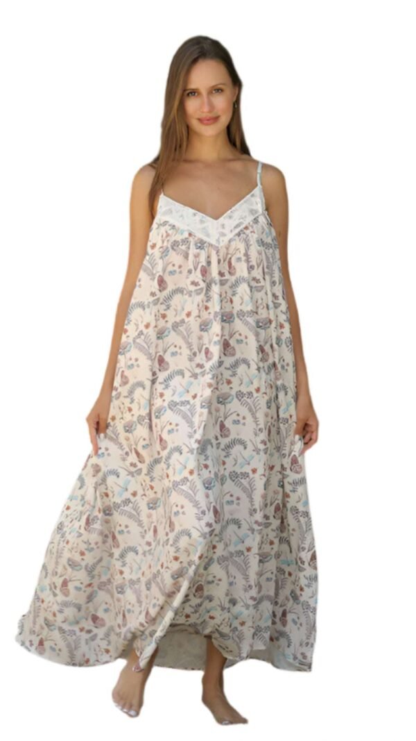 LuckeLadybug simple floral sundress for women with spaghetti straps and flowy design